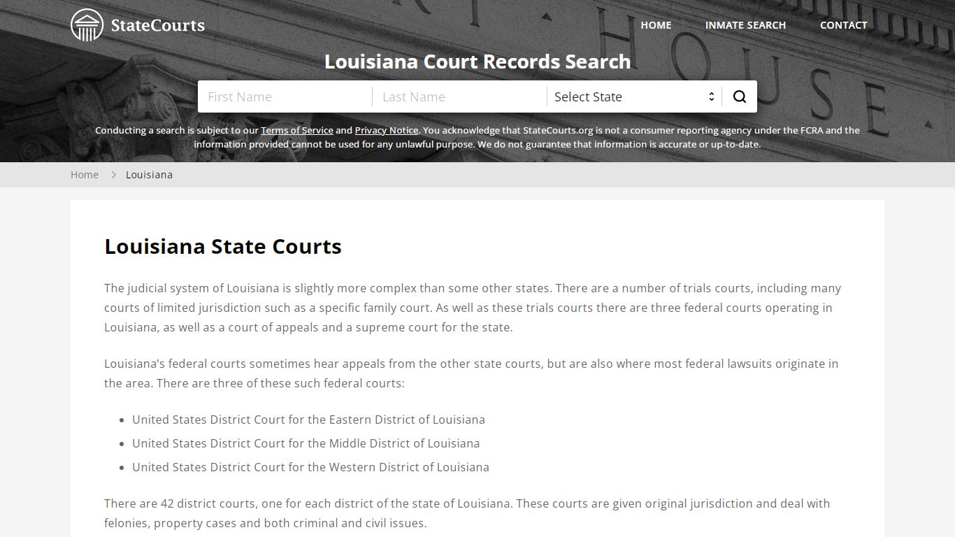 Louisiana Court Records - LA State Courts